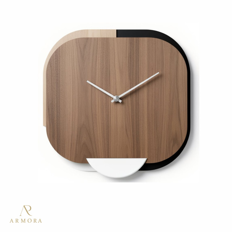 ساعت دیواری مدرن چوبی مدل Armora-001