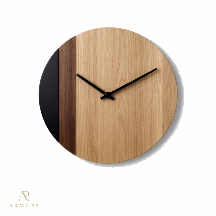 ساعت دیواری مدرن چوبی مدل Armora-004