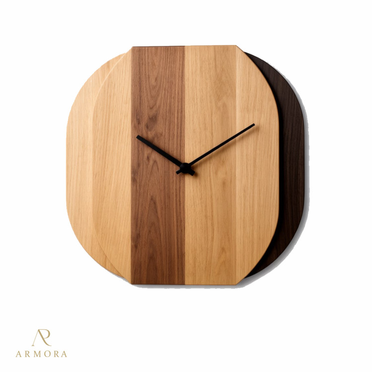 ساعت دیواری مدرن چوبی مدل Armora-006